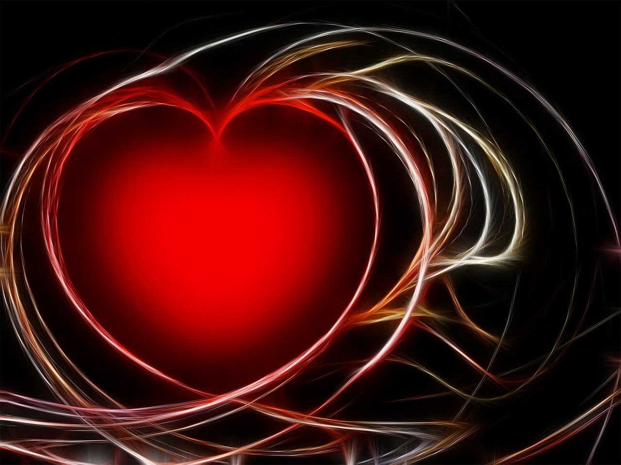 heart fractals graphic free photo
