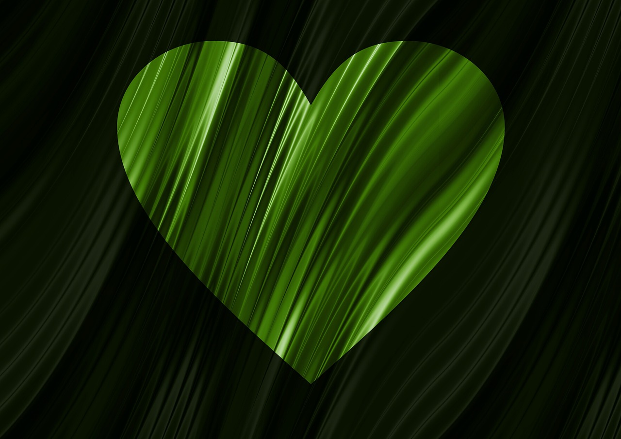 heart background image green free photo