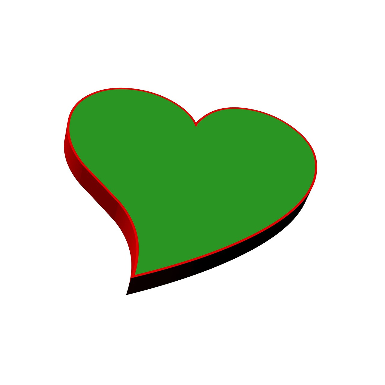 heart love green free photo