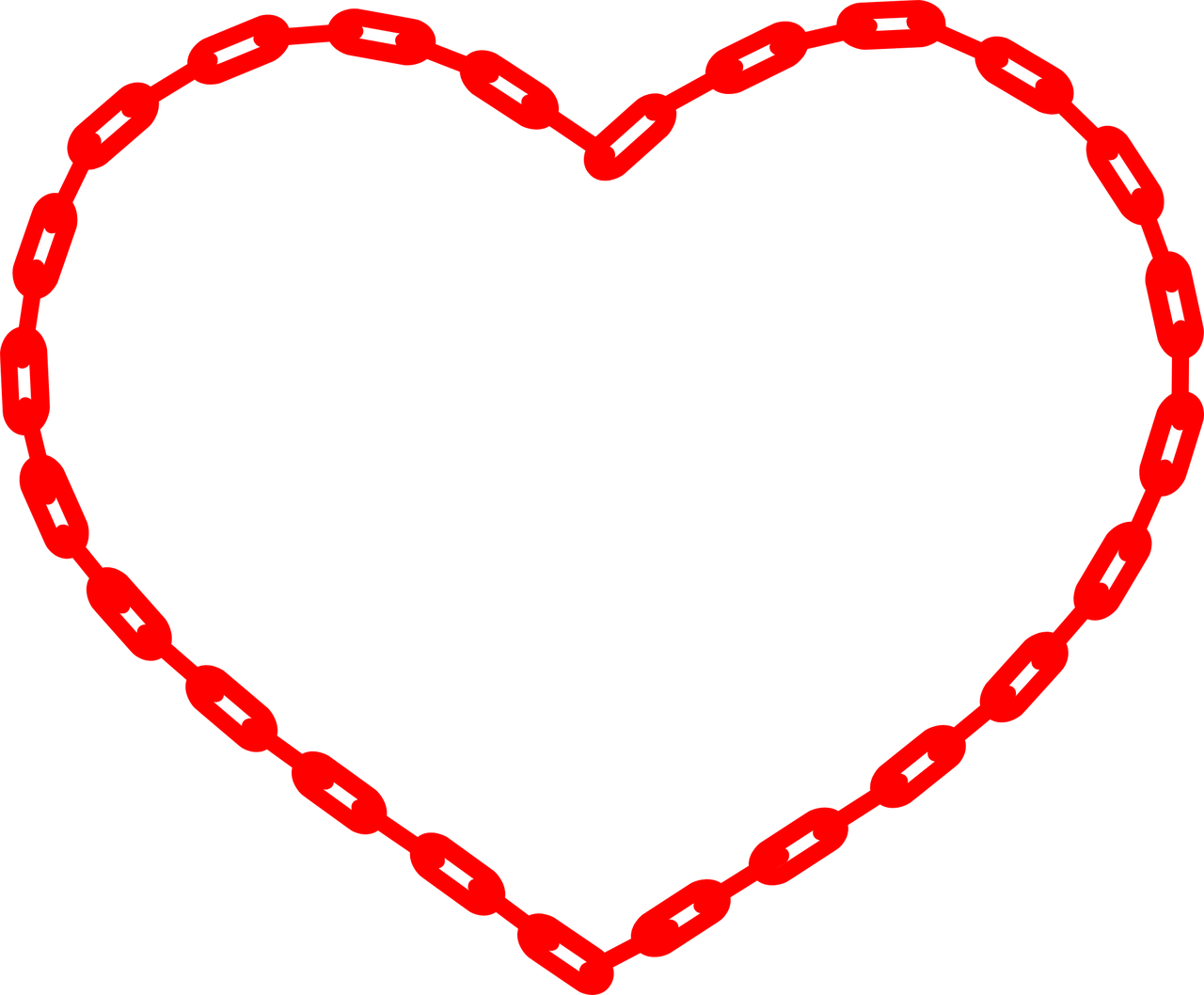 heart red chain free photo