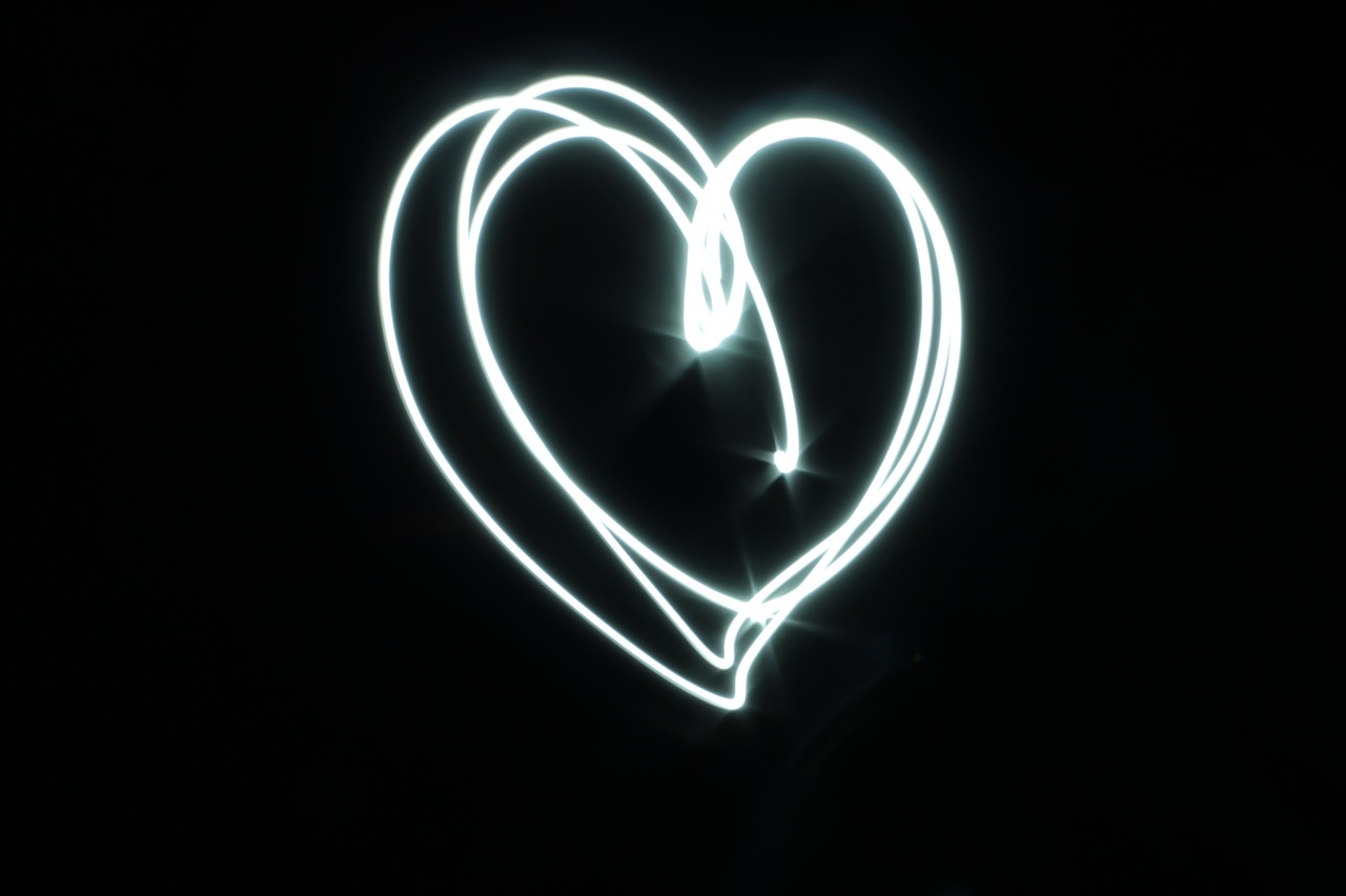 heart white light free photo