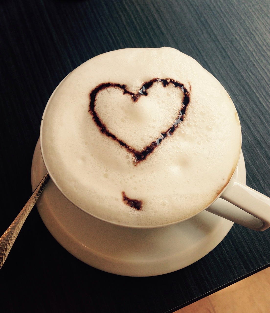 heart cup cappuccino free photo
