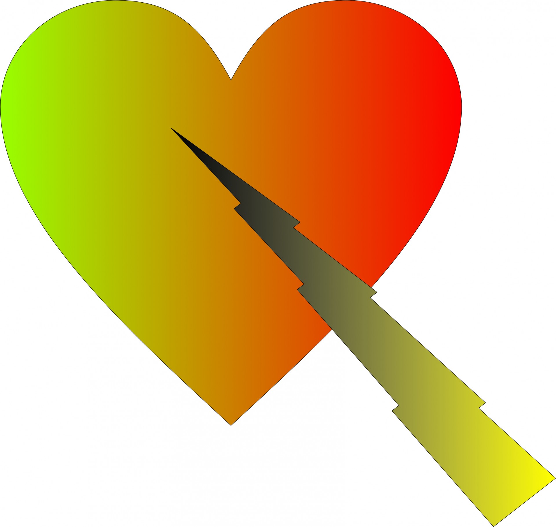 heart spear gradient free photo