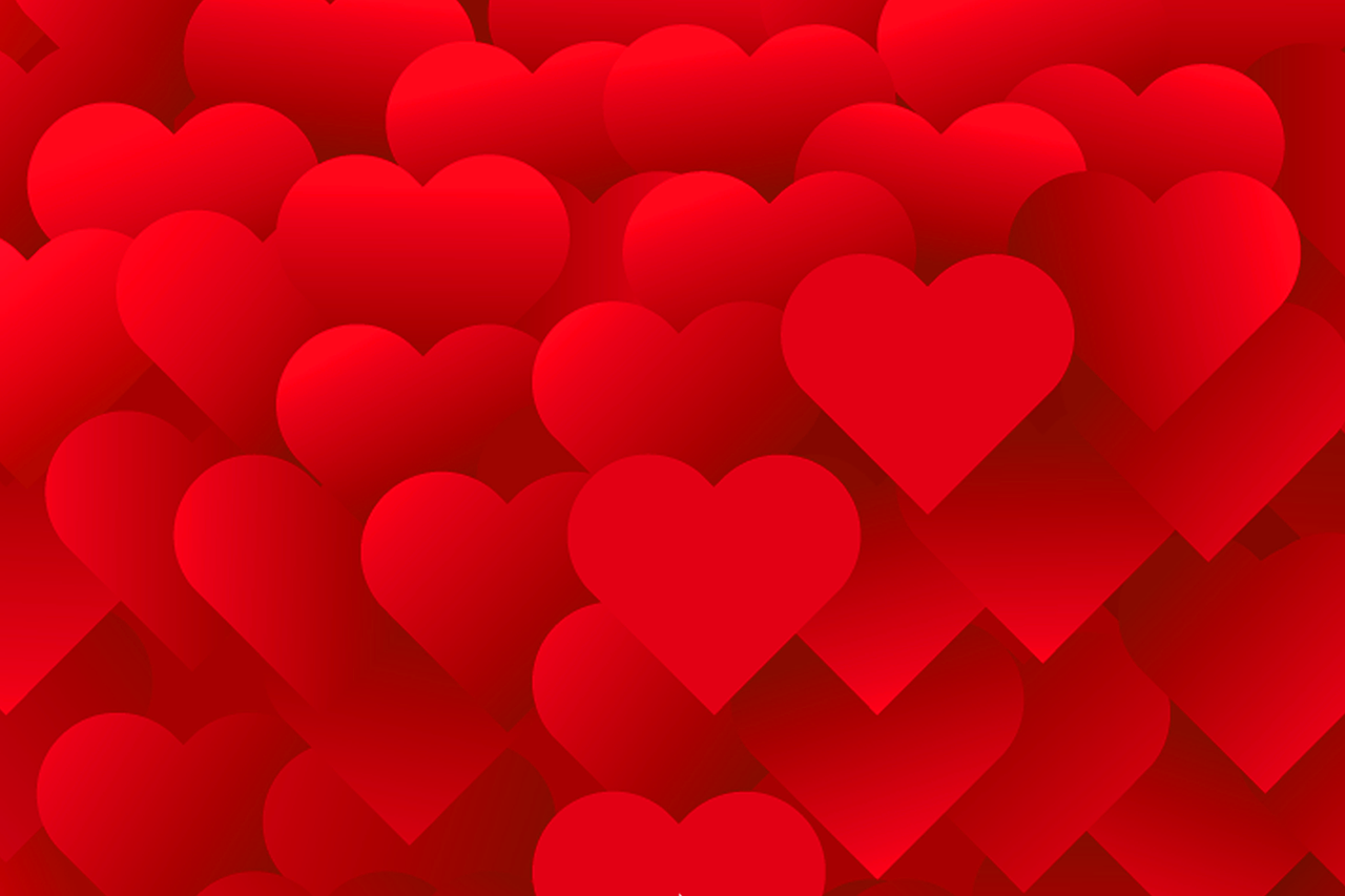Download free photo of Heart background, romantic background, love  background, background, hearts - from 