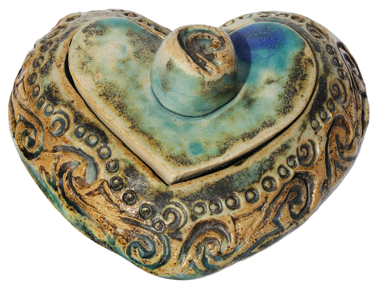 heart box ceramic heart free photo