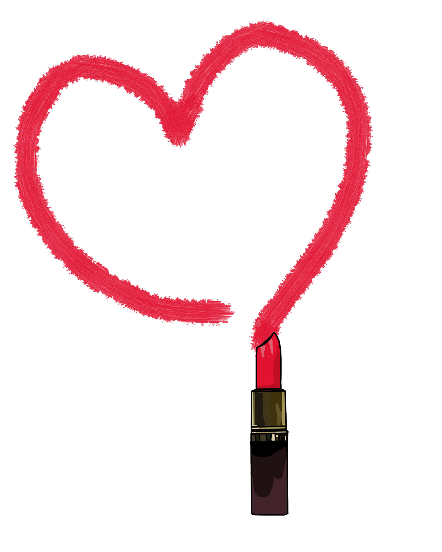 pink heart lipstick free photo