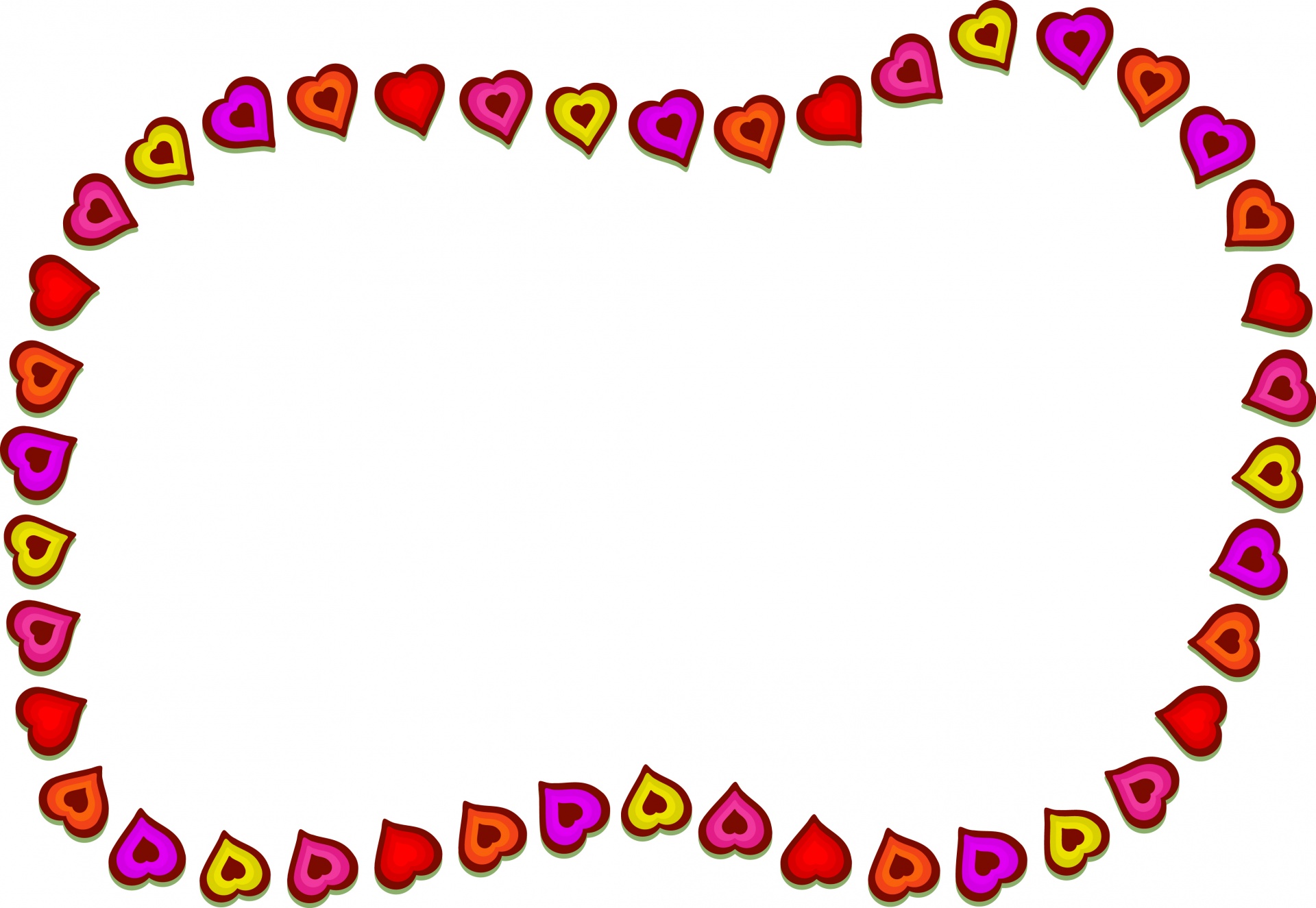 hearts shapes border free photo