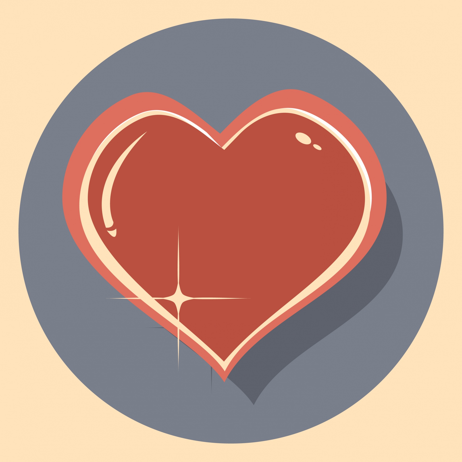 heart circle icon free photo