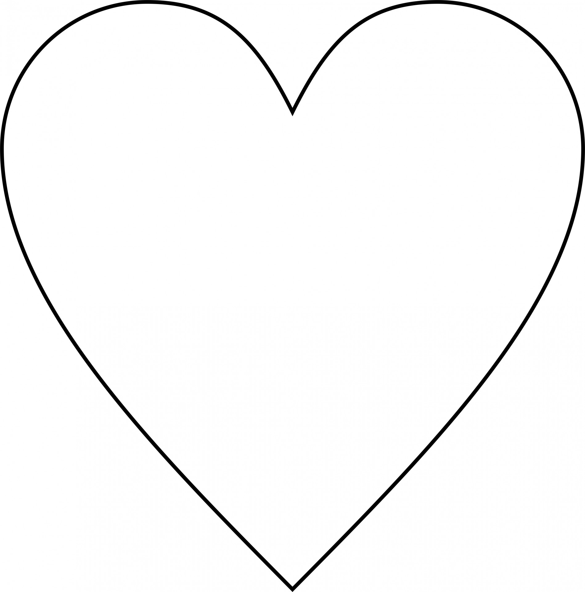 empty heart outline free photo