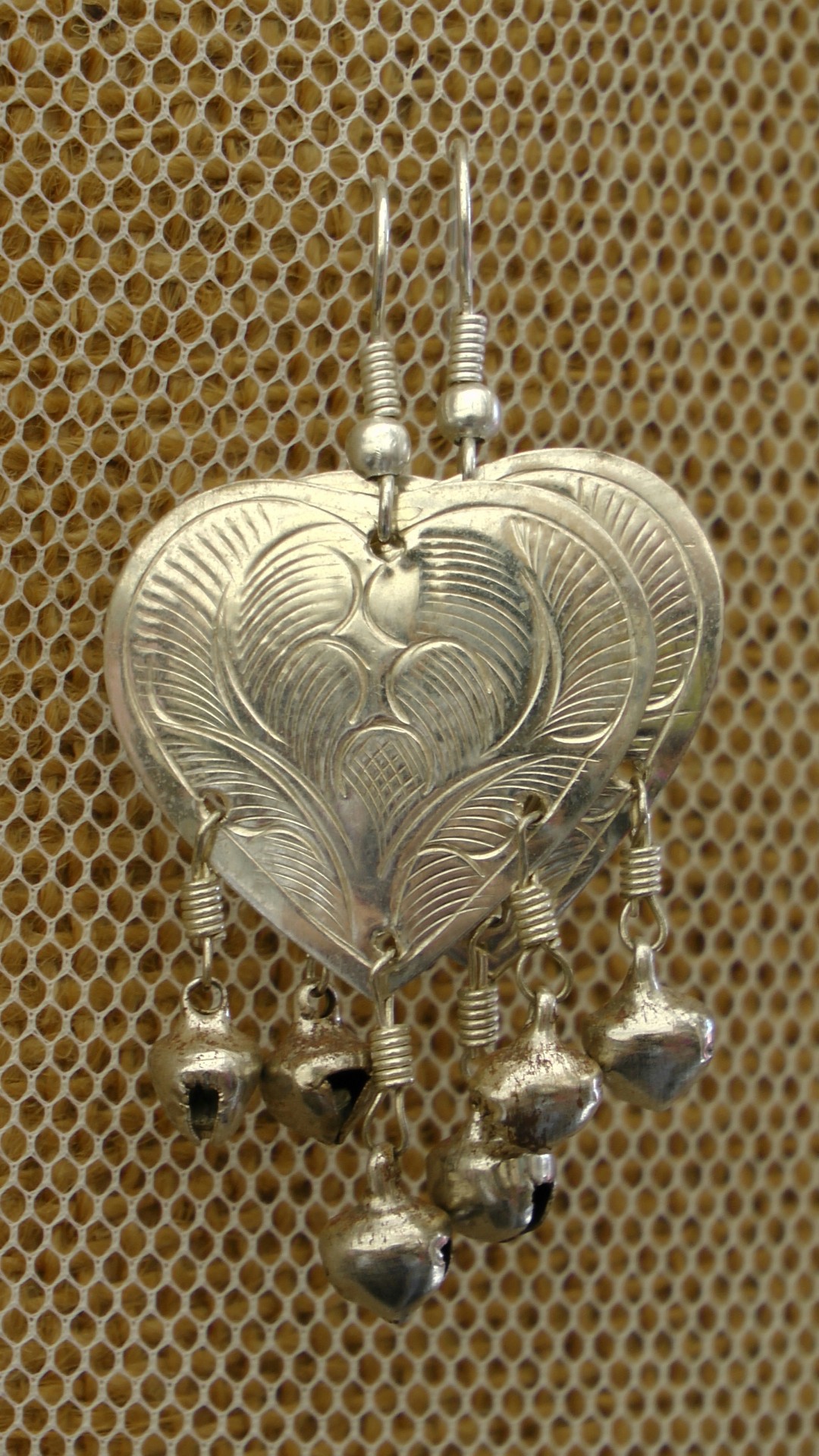 jewelry heart shaped earrings silver free photo