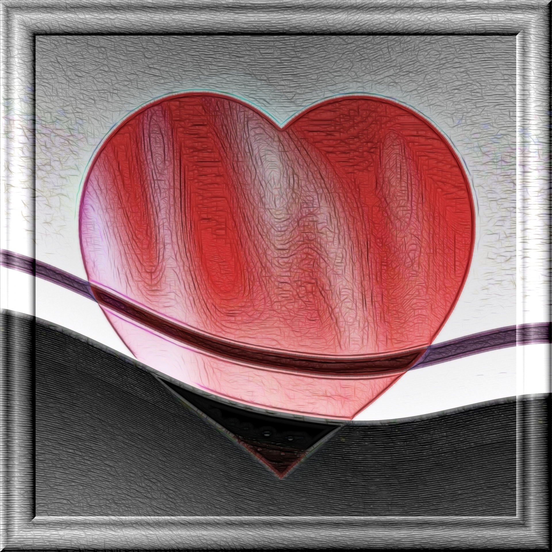 red heart love free photo
