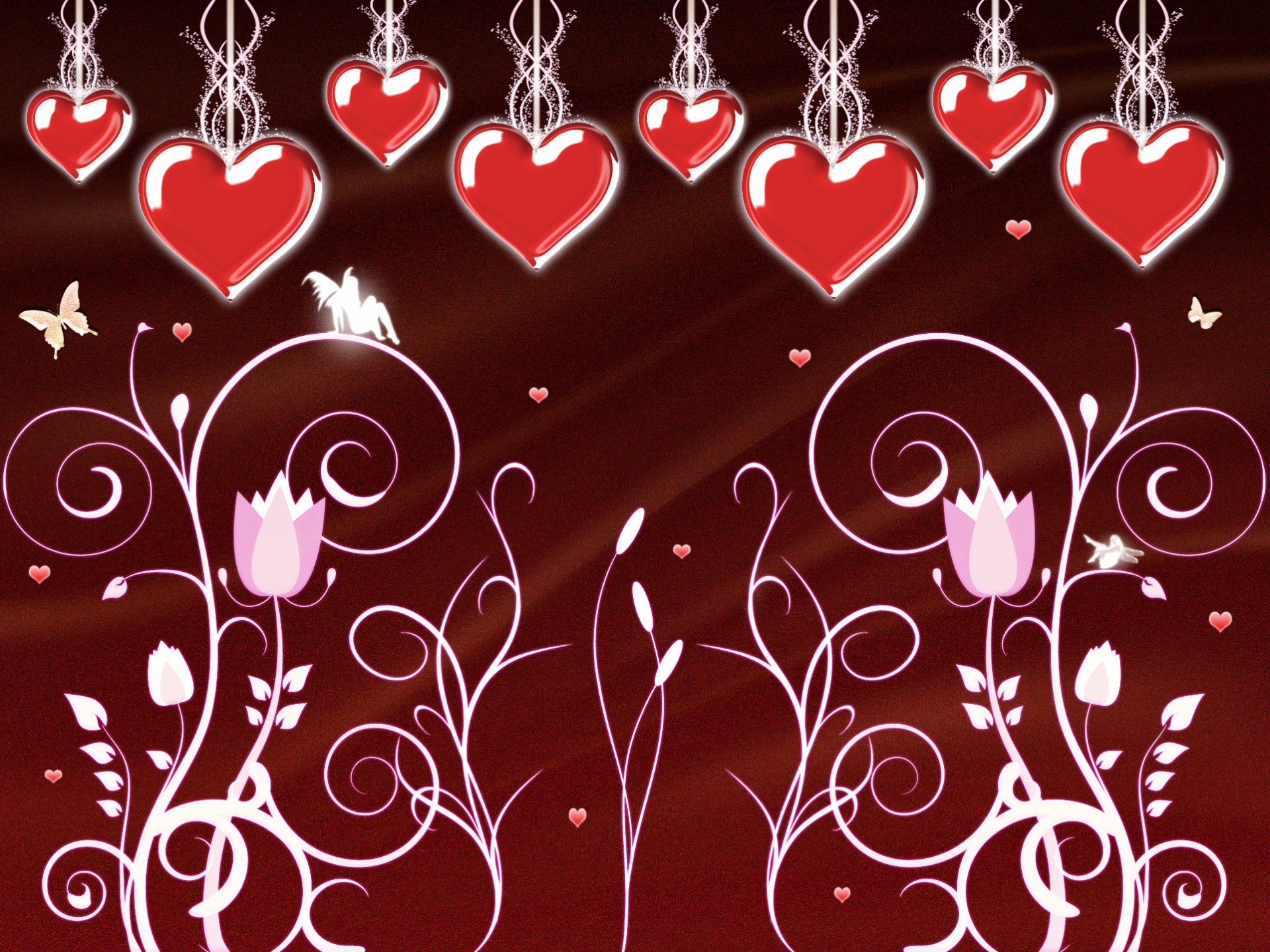 hearts background sparkle free photo