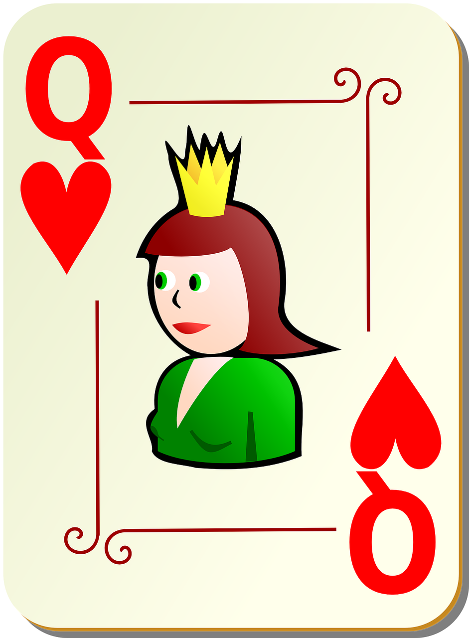 hearts queen card free photo