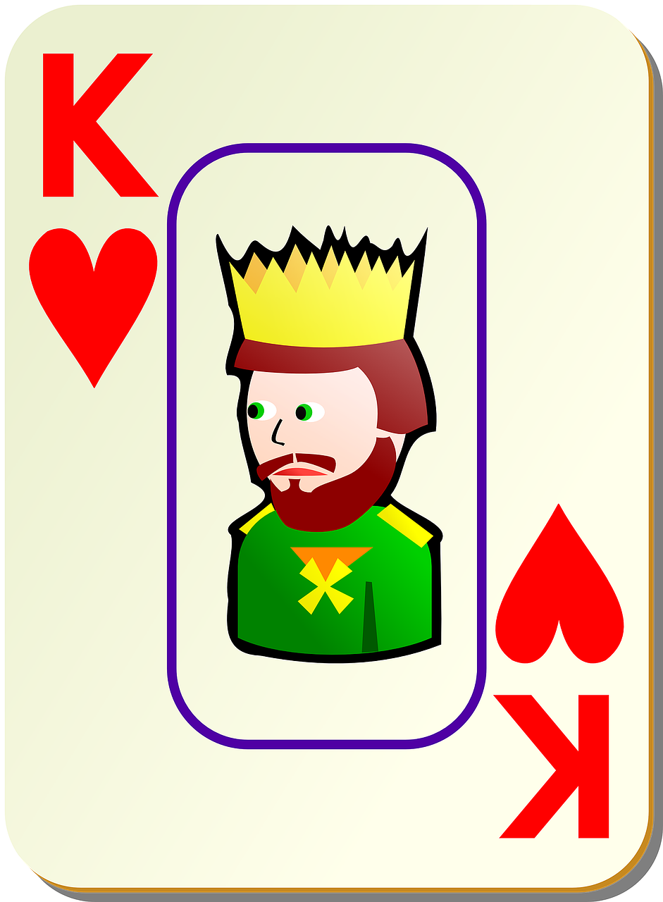 hearts king playing free photo