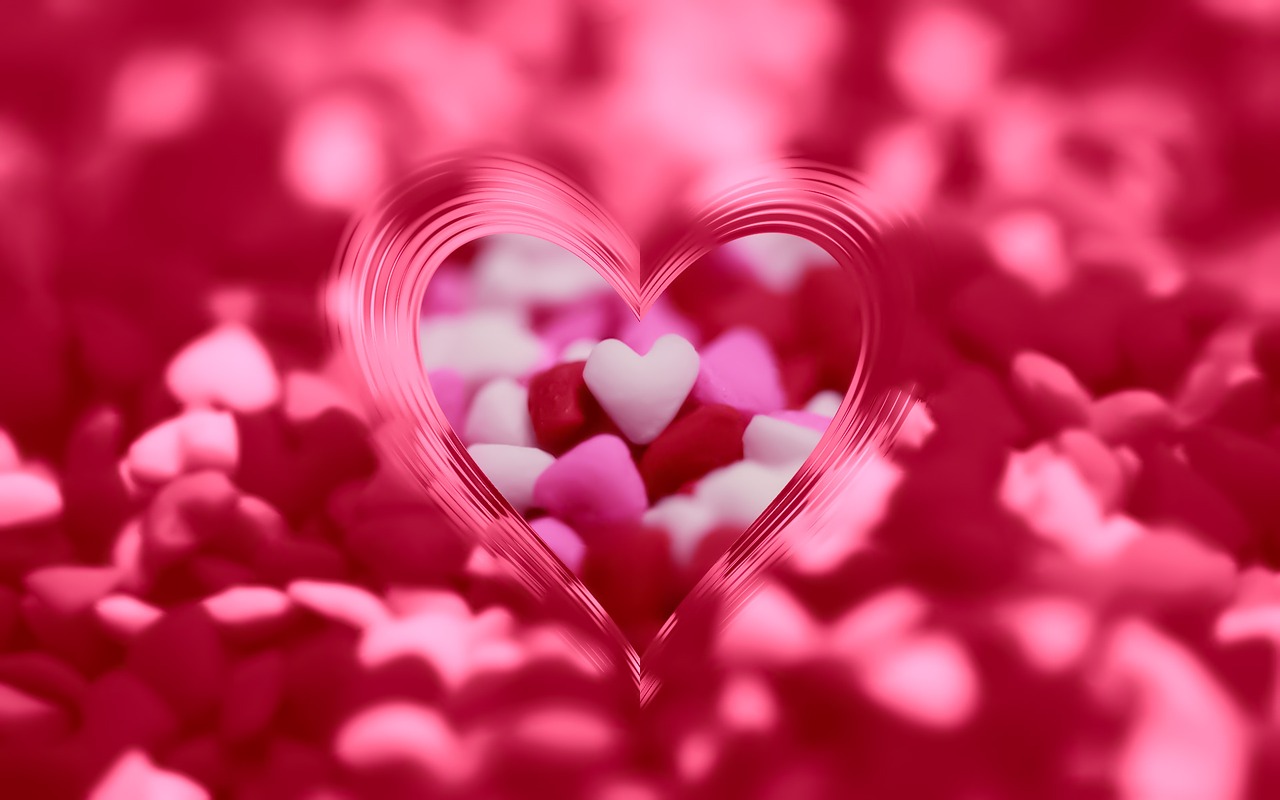 hearts valentines day background romantic free photo