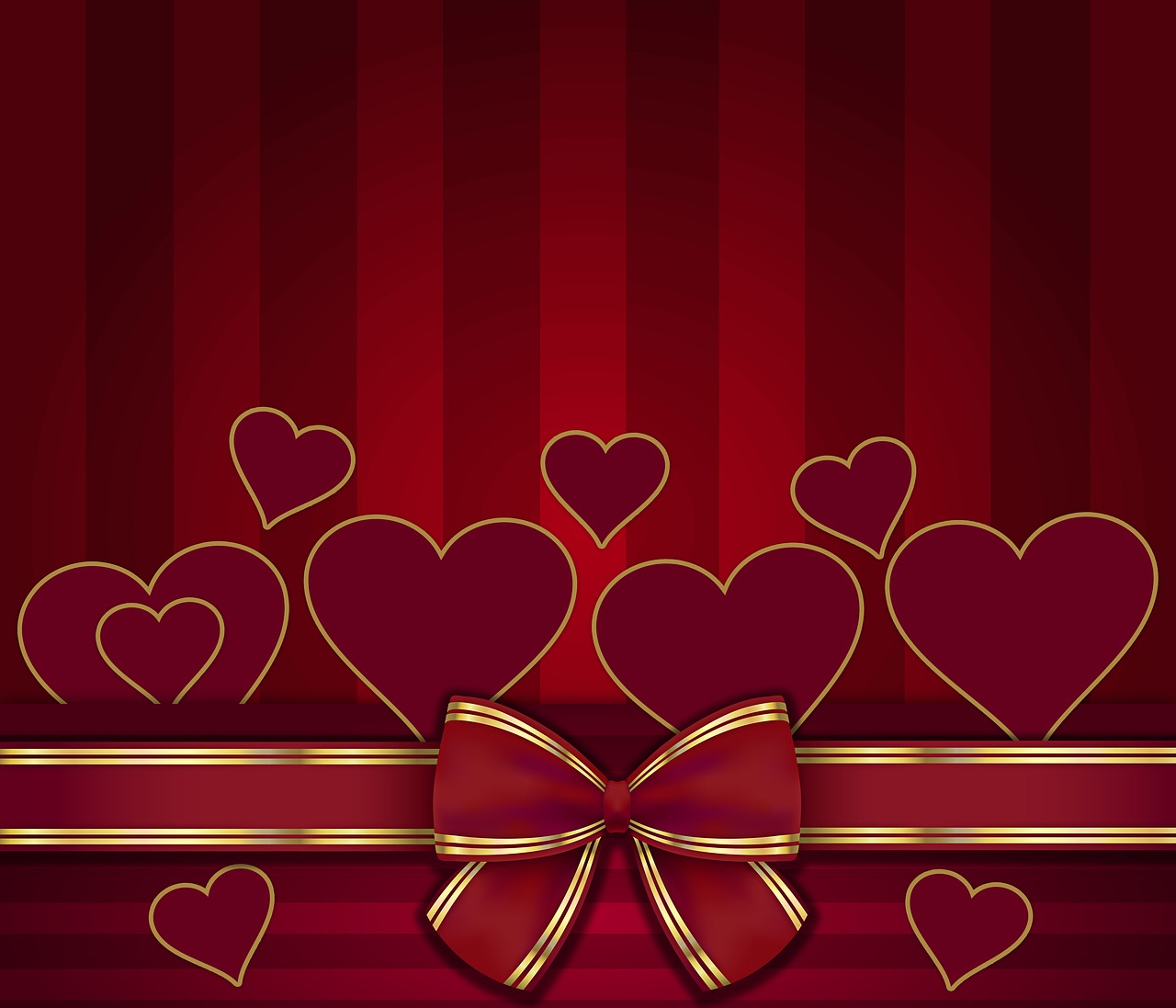 hearts pattern background free photo