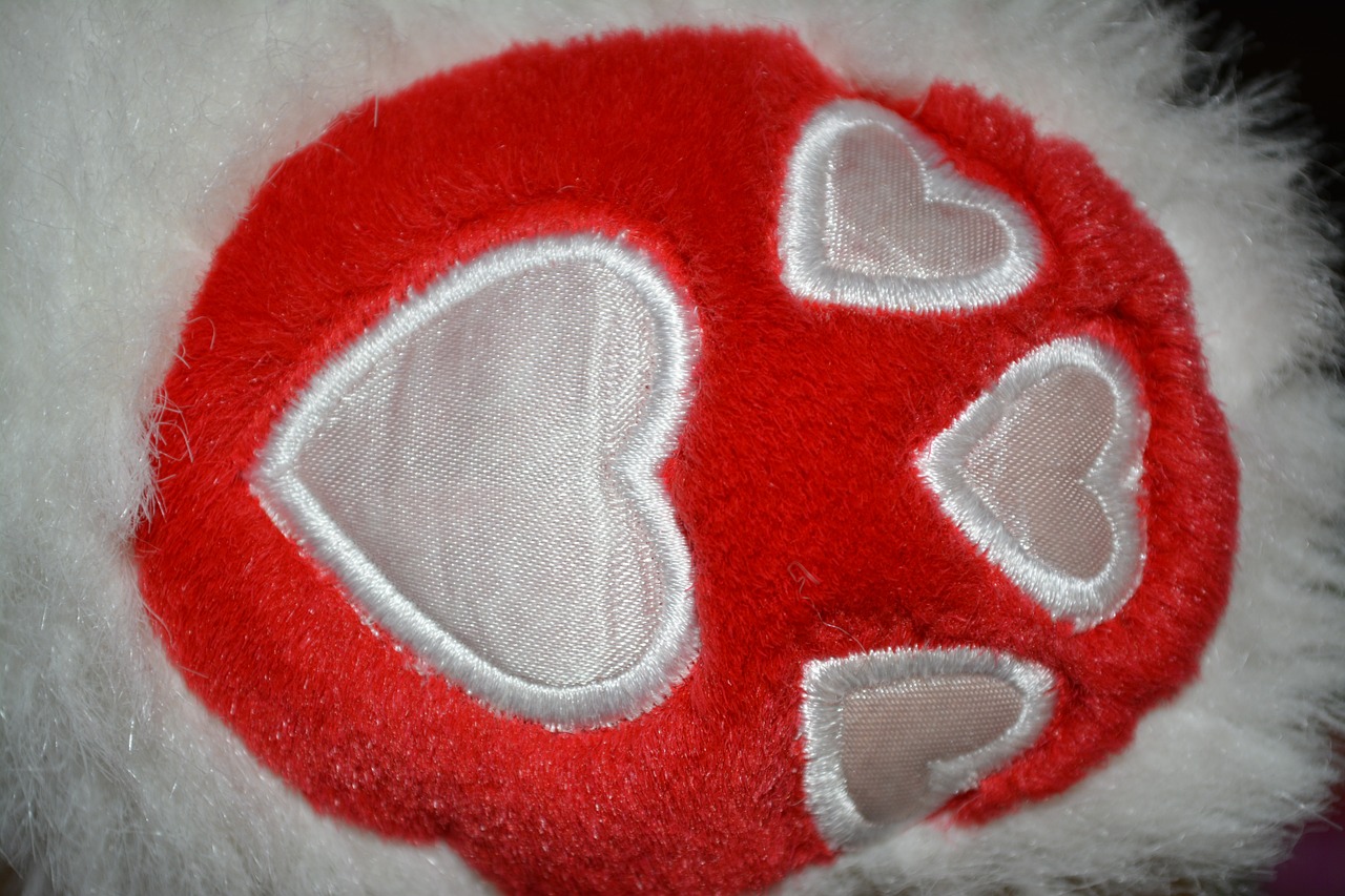 hearts love embroidery free photo