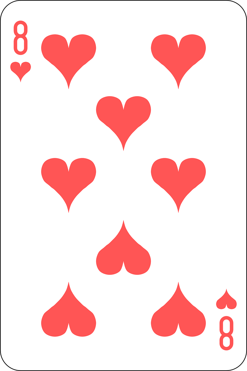 hearts eight deck free photo