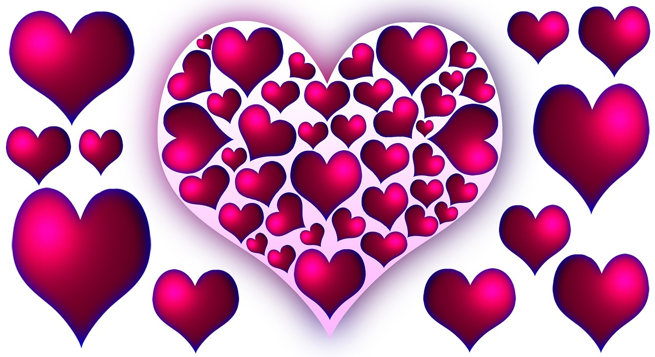 hearts background love free photo