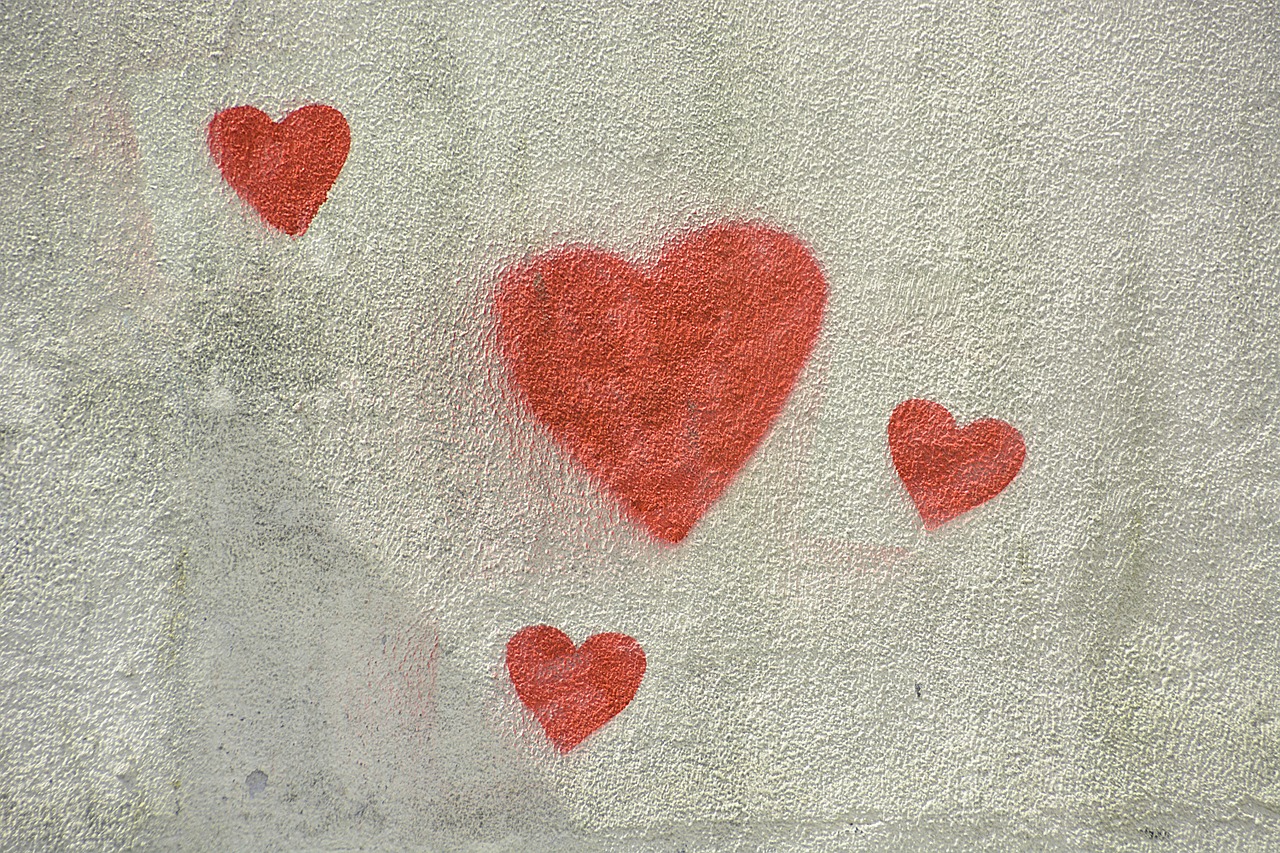 hearts wall facade free photo