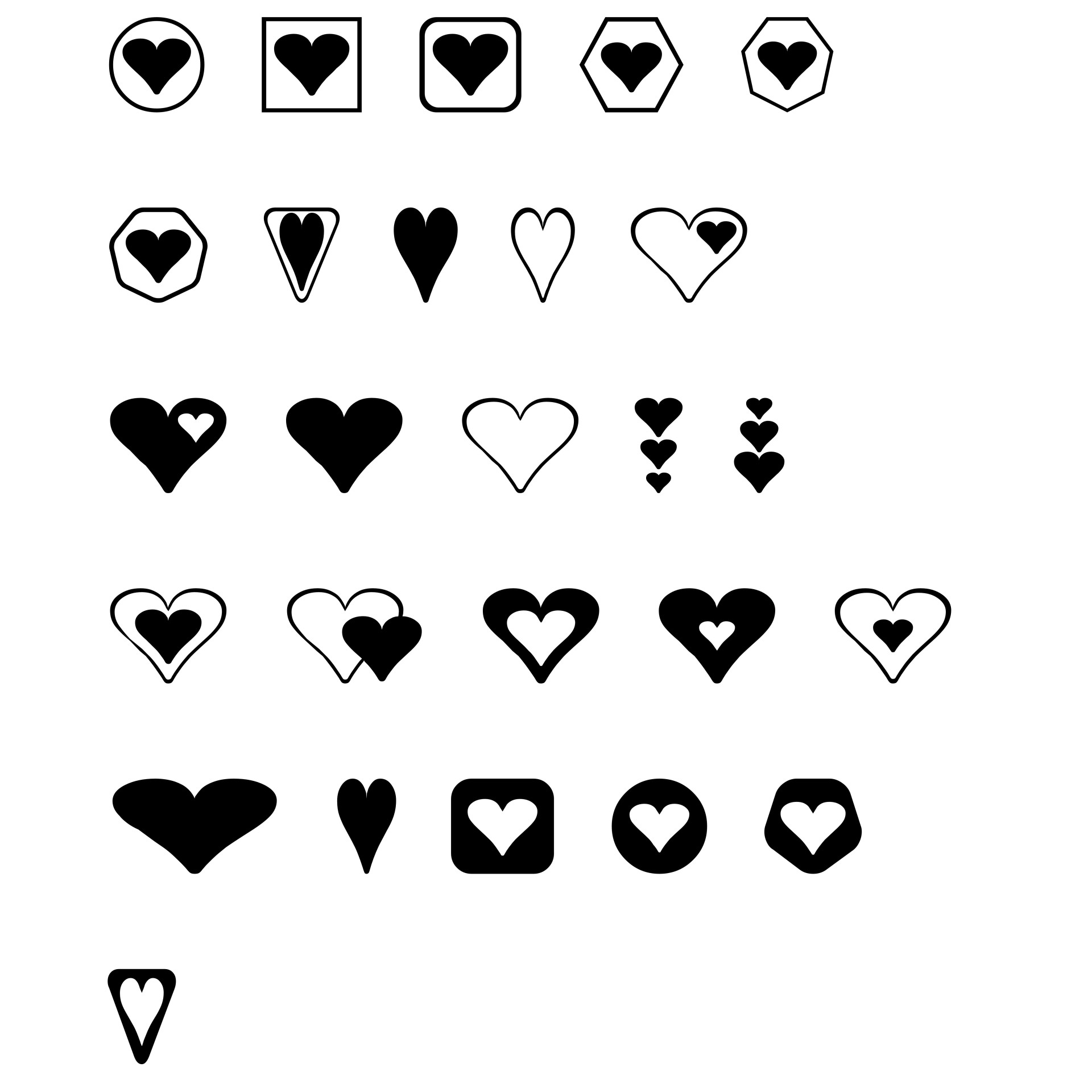 hearts shape shapes free photo