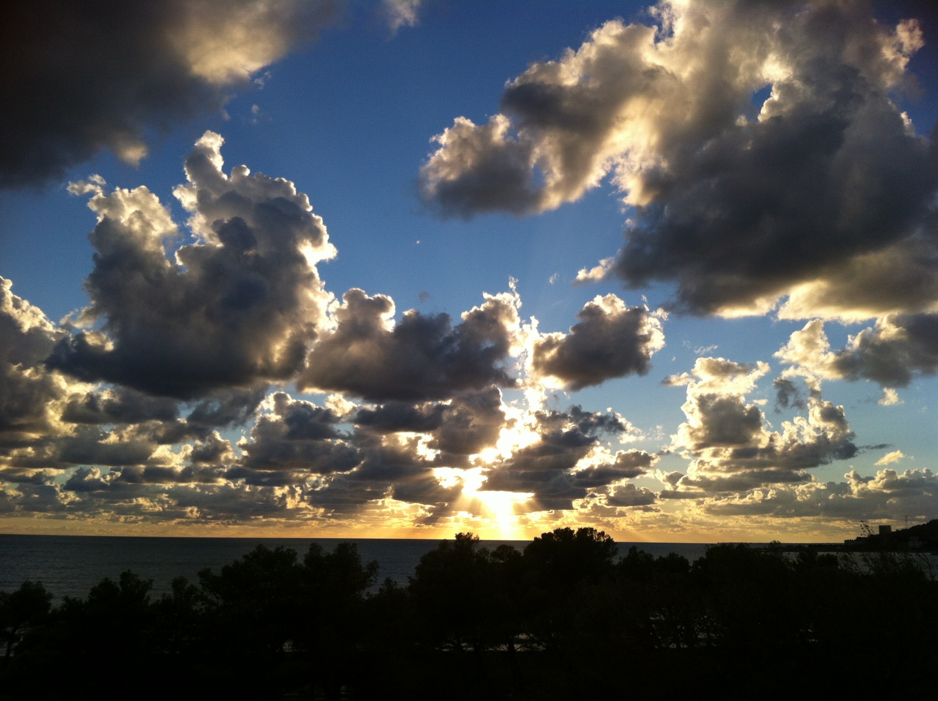 clouds sun sea free photo