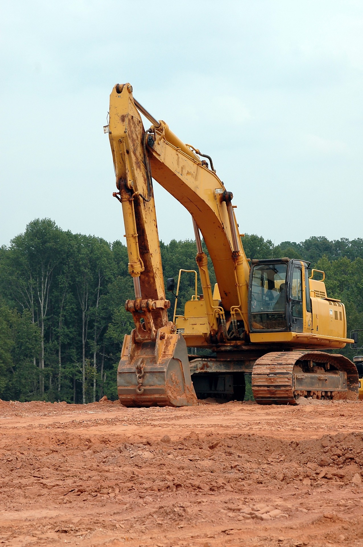 heavy equipment backhoe construction site free photo