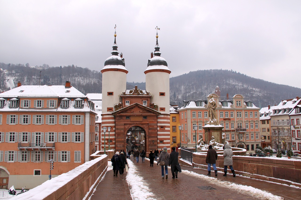 heidelberg old bridge neckar free photo