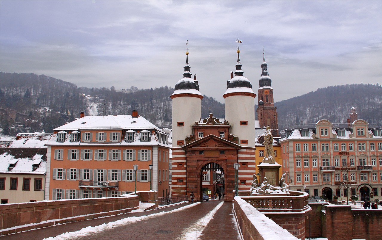 heidelberg old bridge neckar free photo