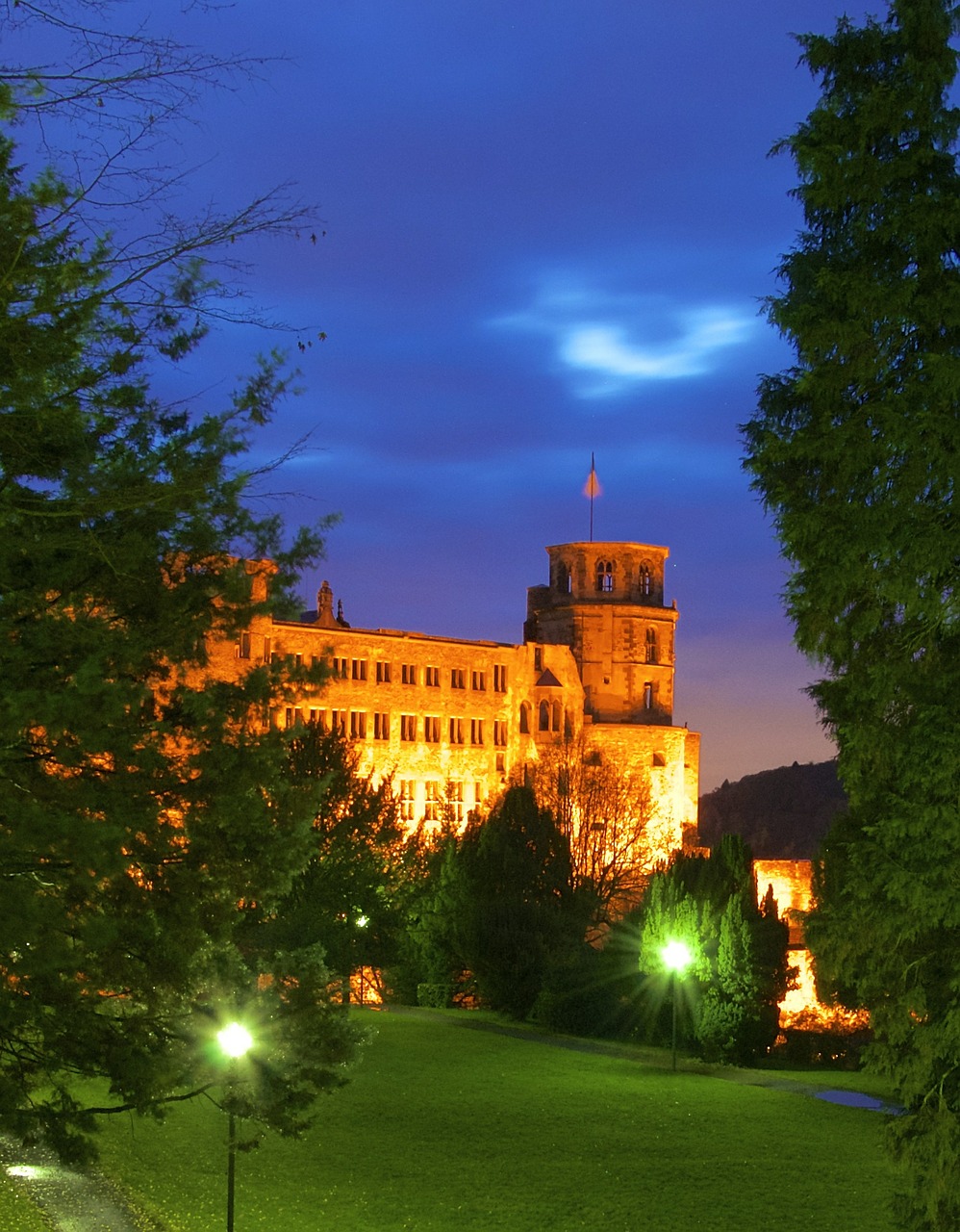 heidelberg castle lighting free photo