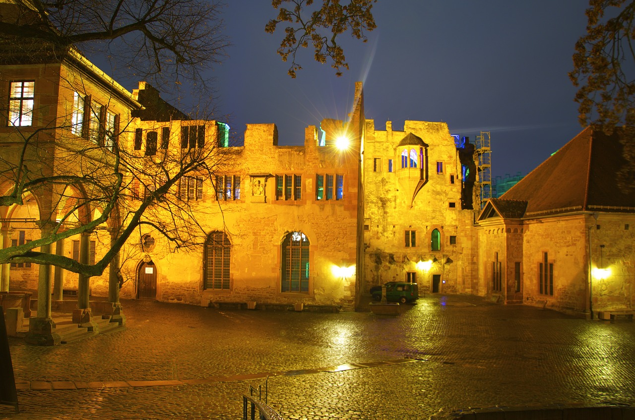 heidelberger schloss heidelberg lighting free photo