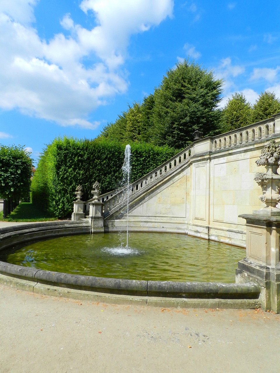 heidenau park fountain free photo