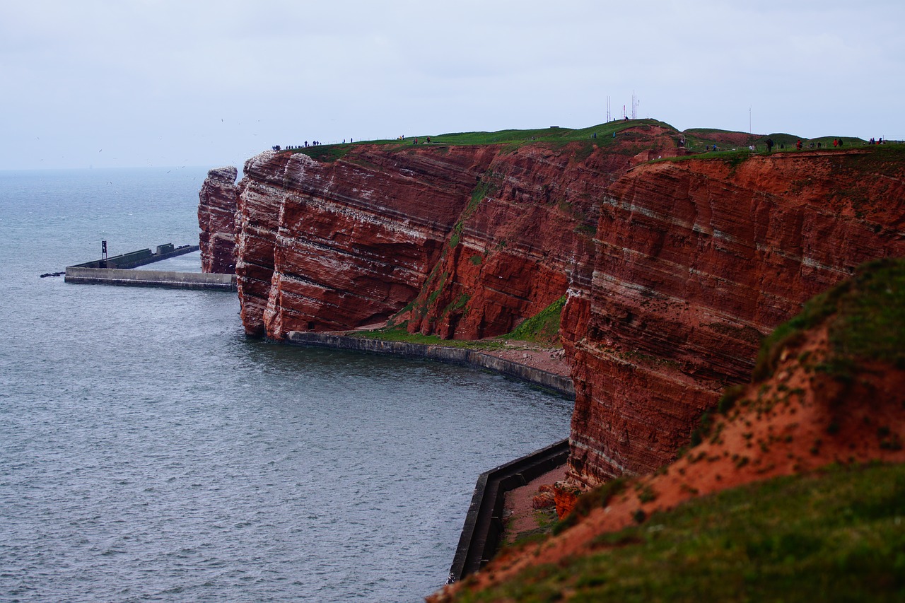 helgoland red rocks in may free photo