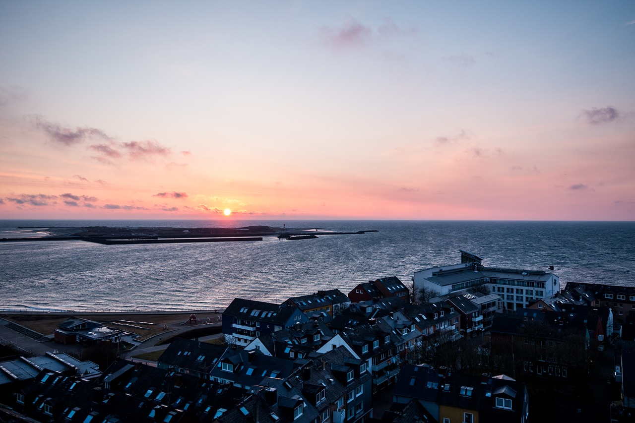 helgoland sunrise dune free photo