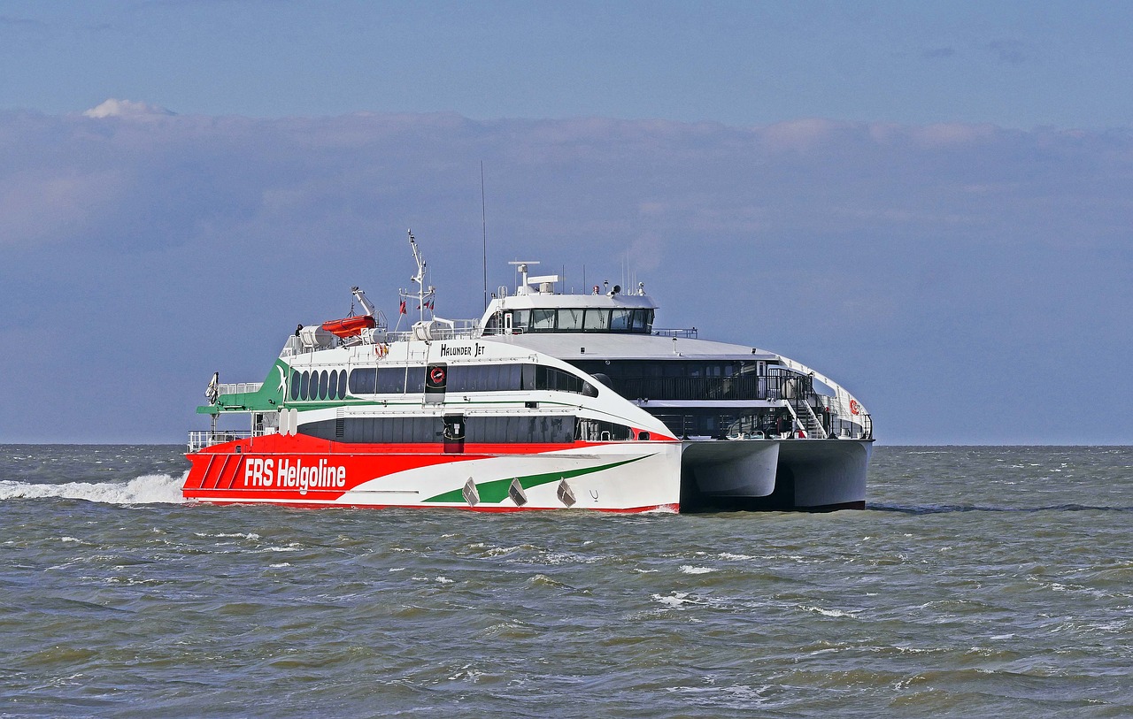 helgoland ferry  catamaran  north sea free photo