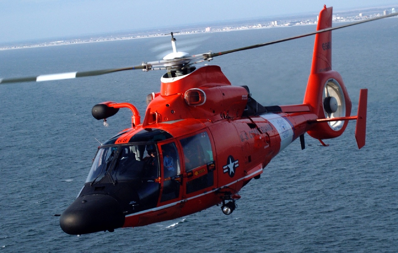 helicopter mh-65 dolphin search and rescue free photo