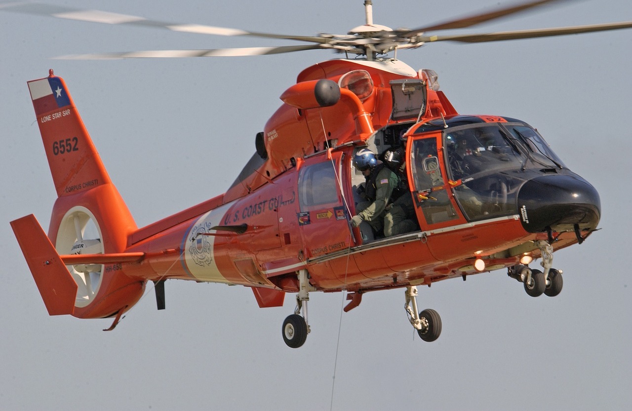 helicopter mh-65 dolphin search and rescue free photo