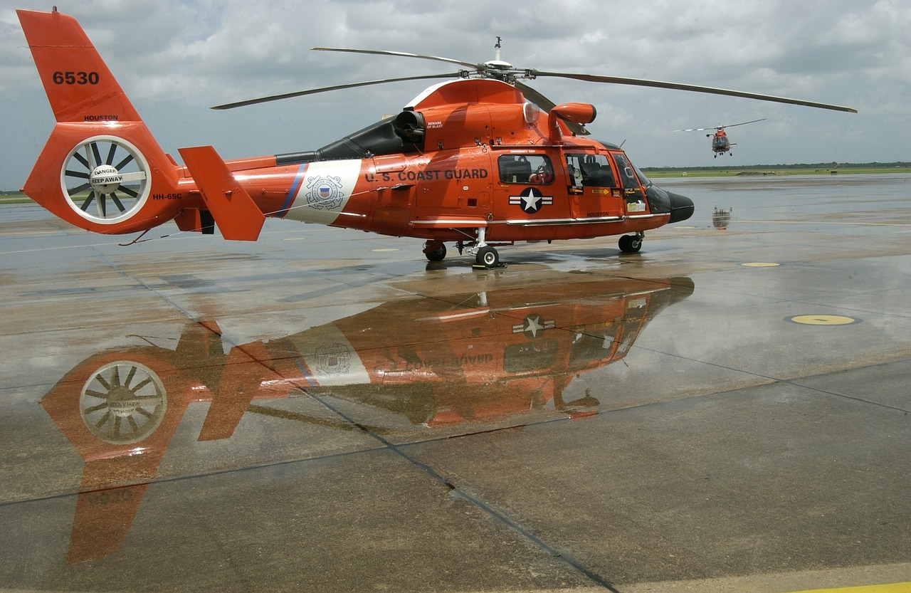 helicopter mh-65 dolphin search and rescue free photo