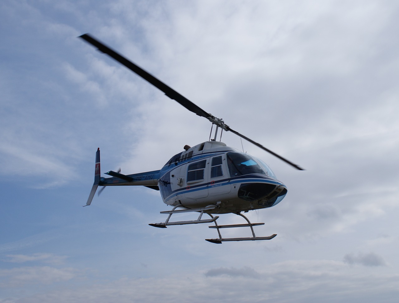 helicopter fly blue free photo