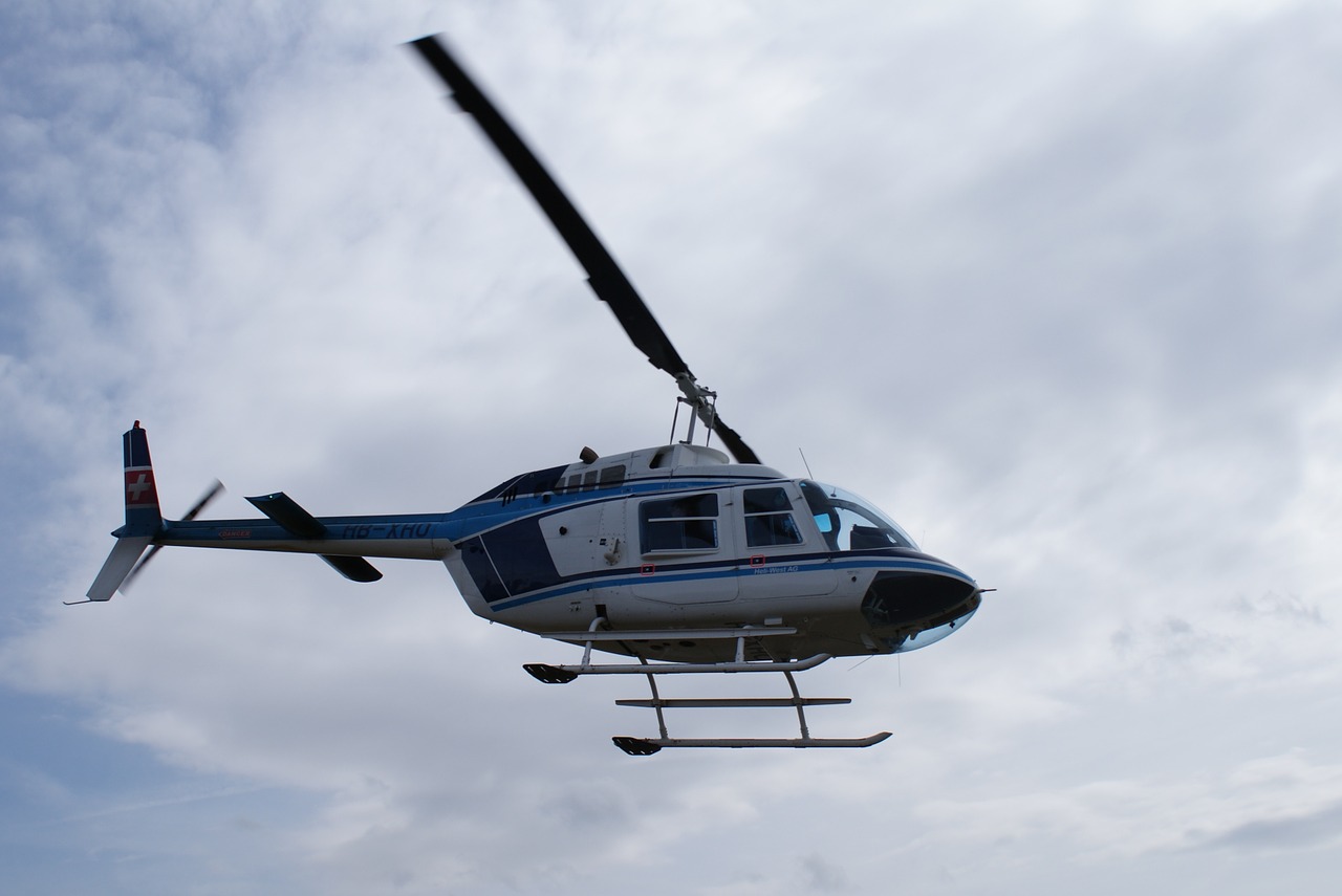 helicopter fly blue free photo