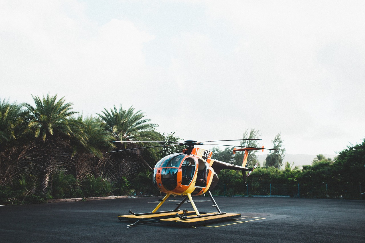 helicopter chopper helipad free photo