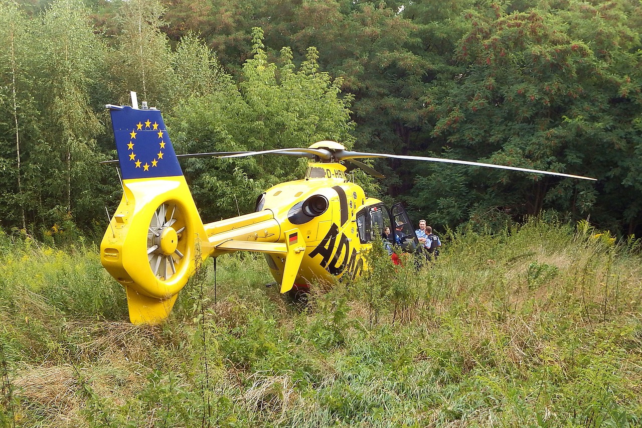 helicopter rescue adac air rescue free photo