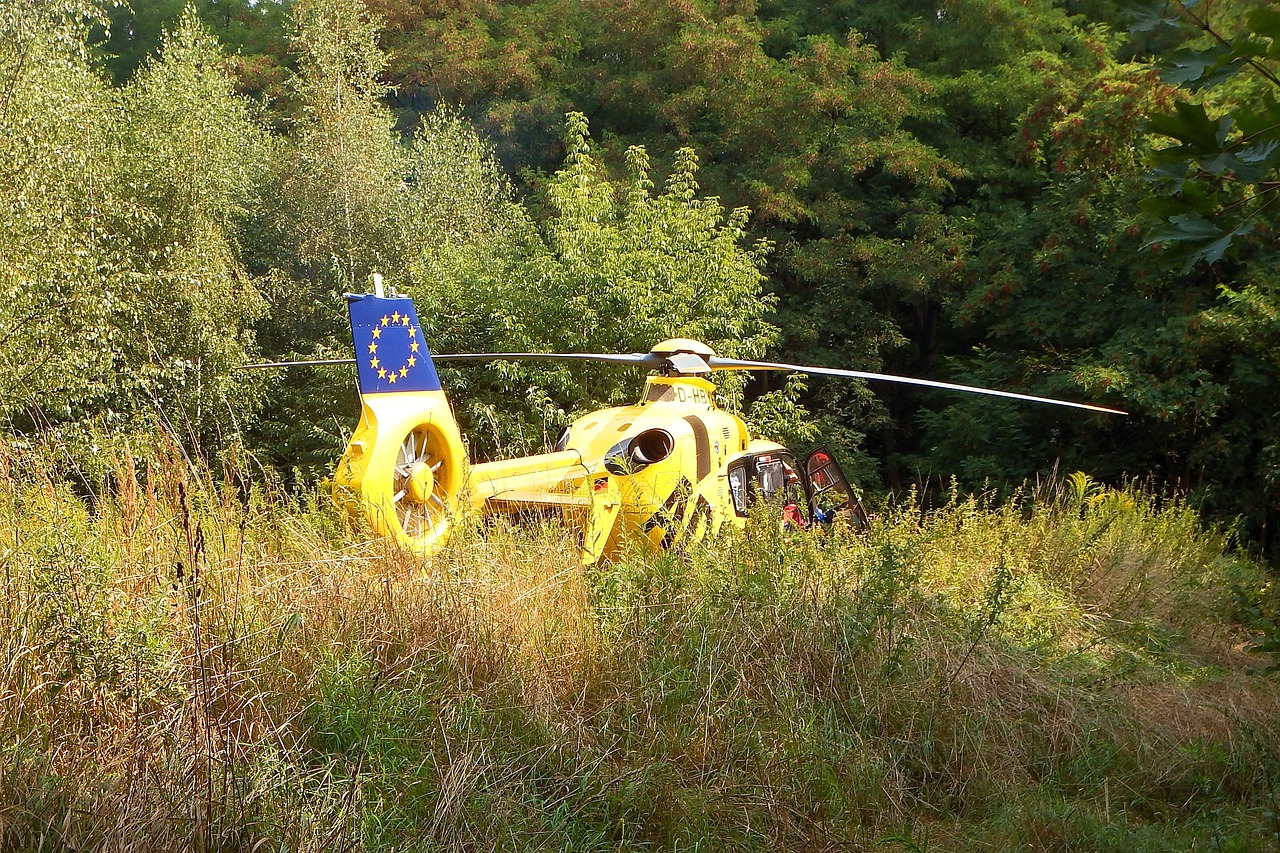 helicopter rescue adac air rescue free photo