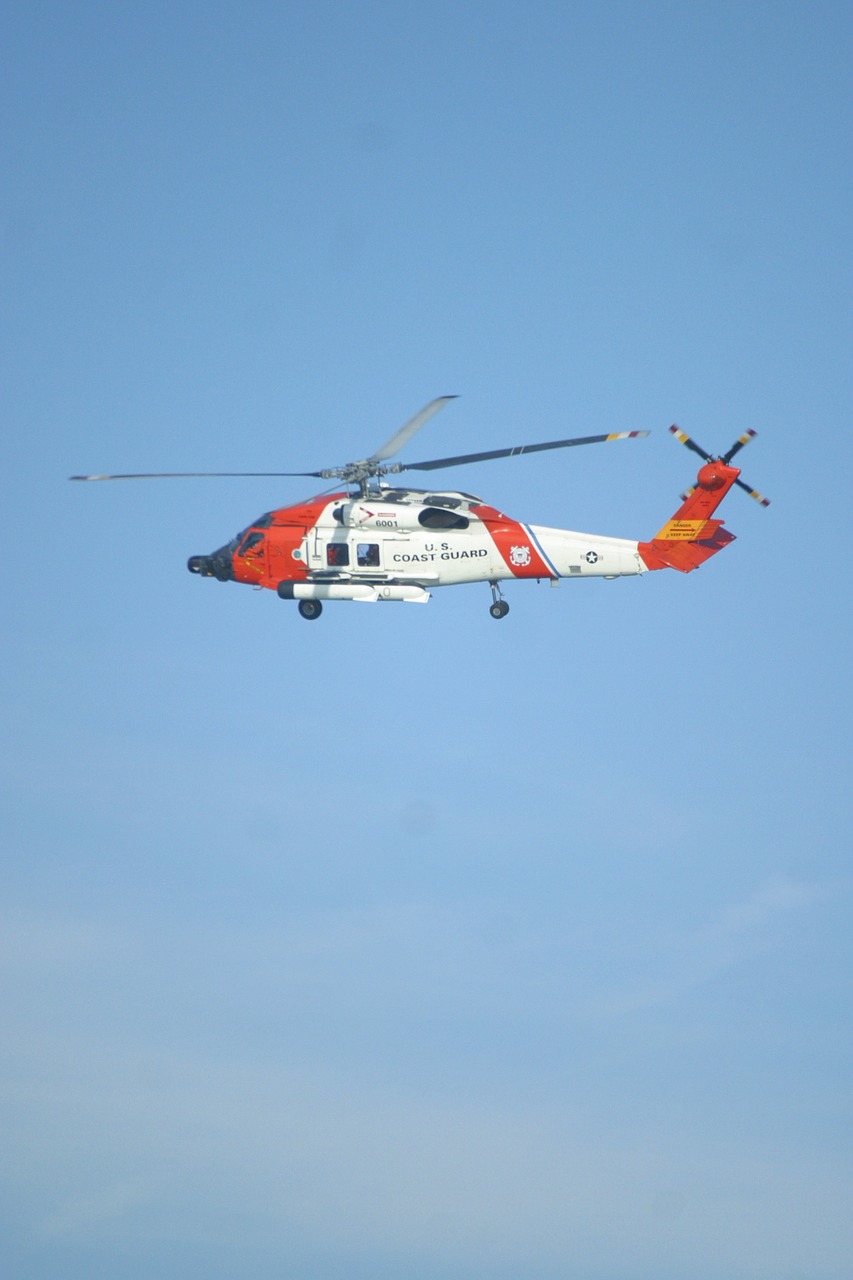 helicopter coast guard rescue free photo