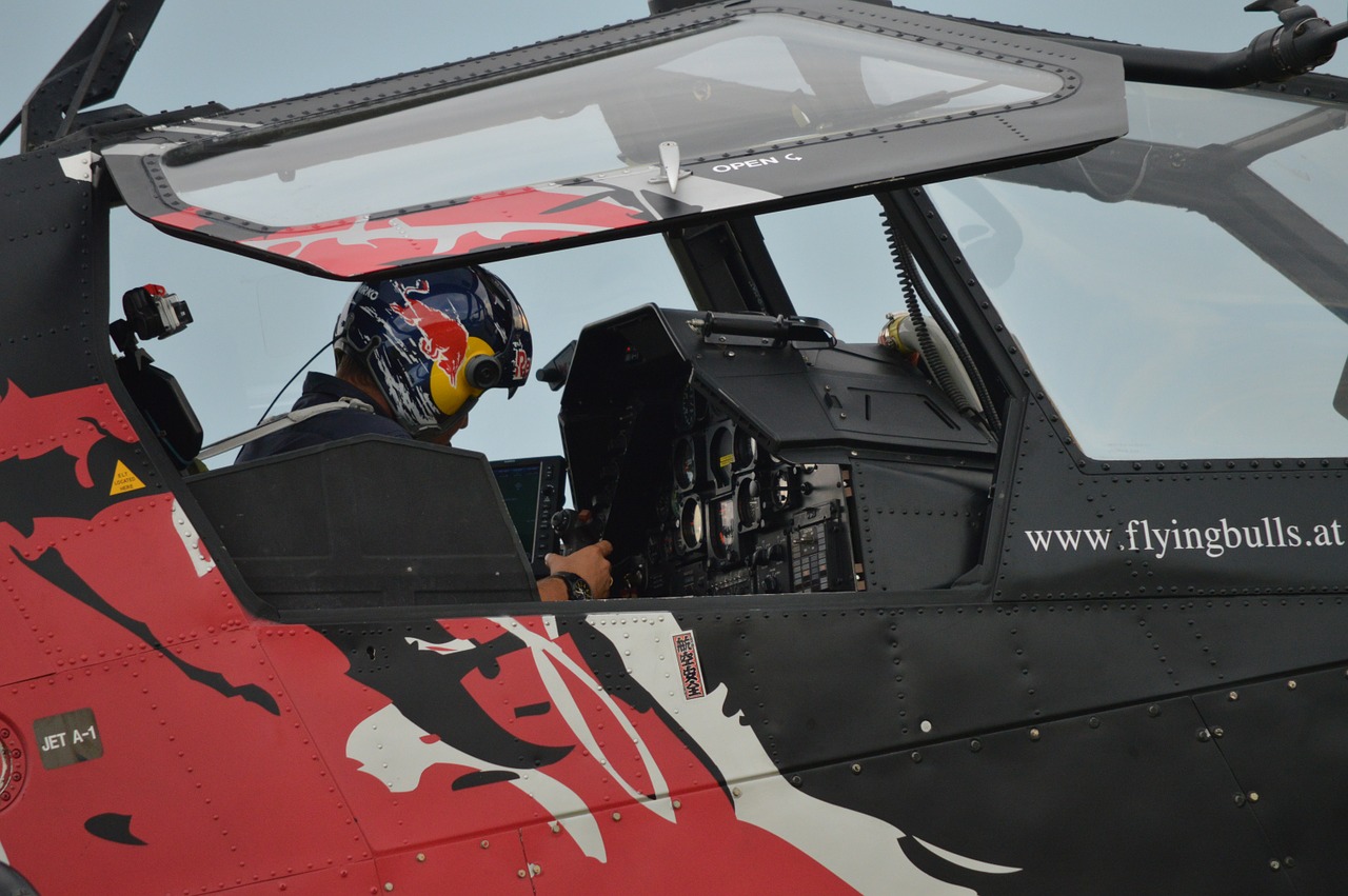 helicopter pilot red-bull free photo