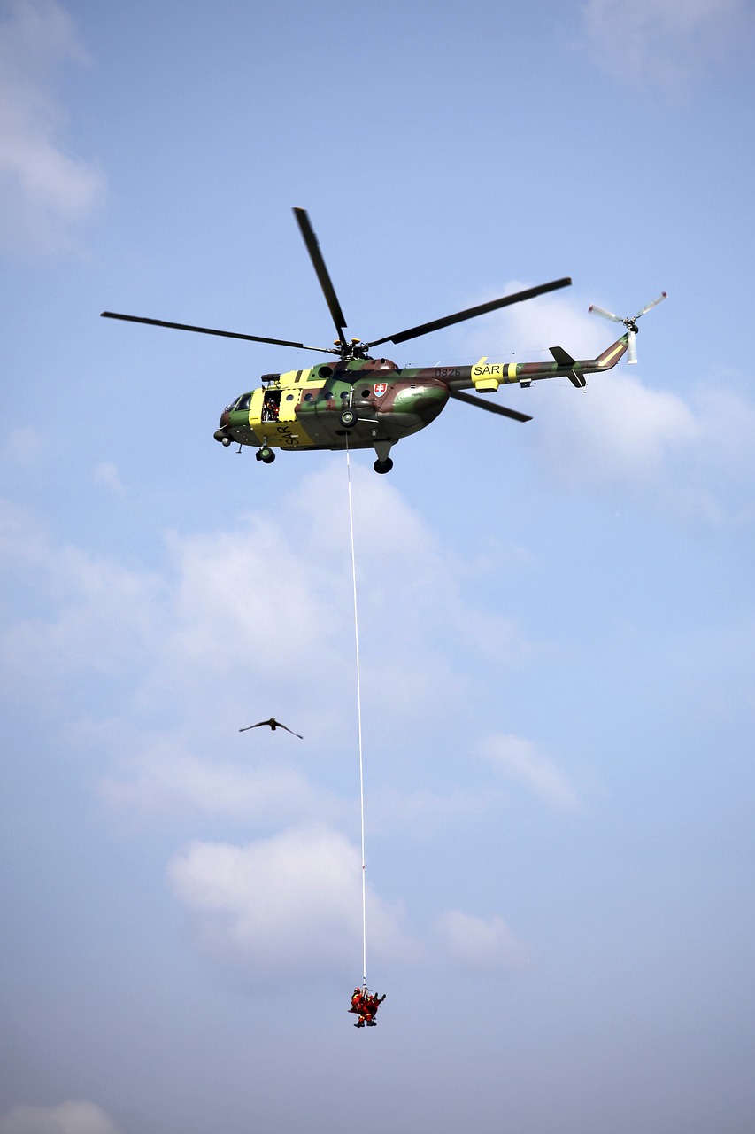 helicopter rope load free photo