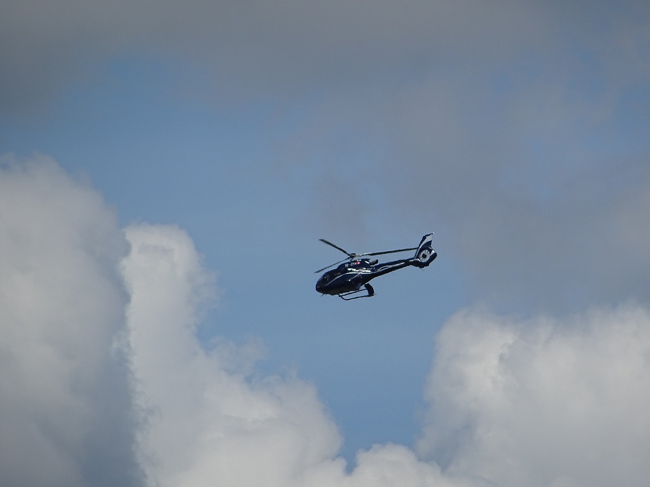 helicopter clouds technology free photo
