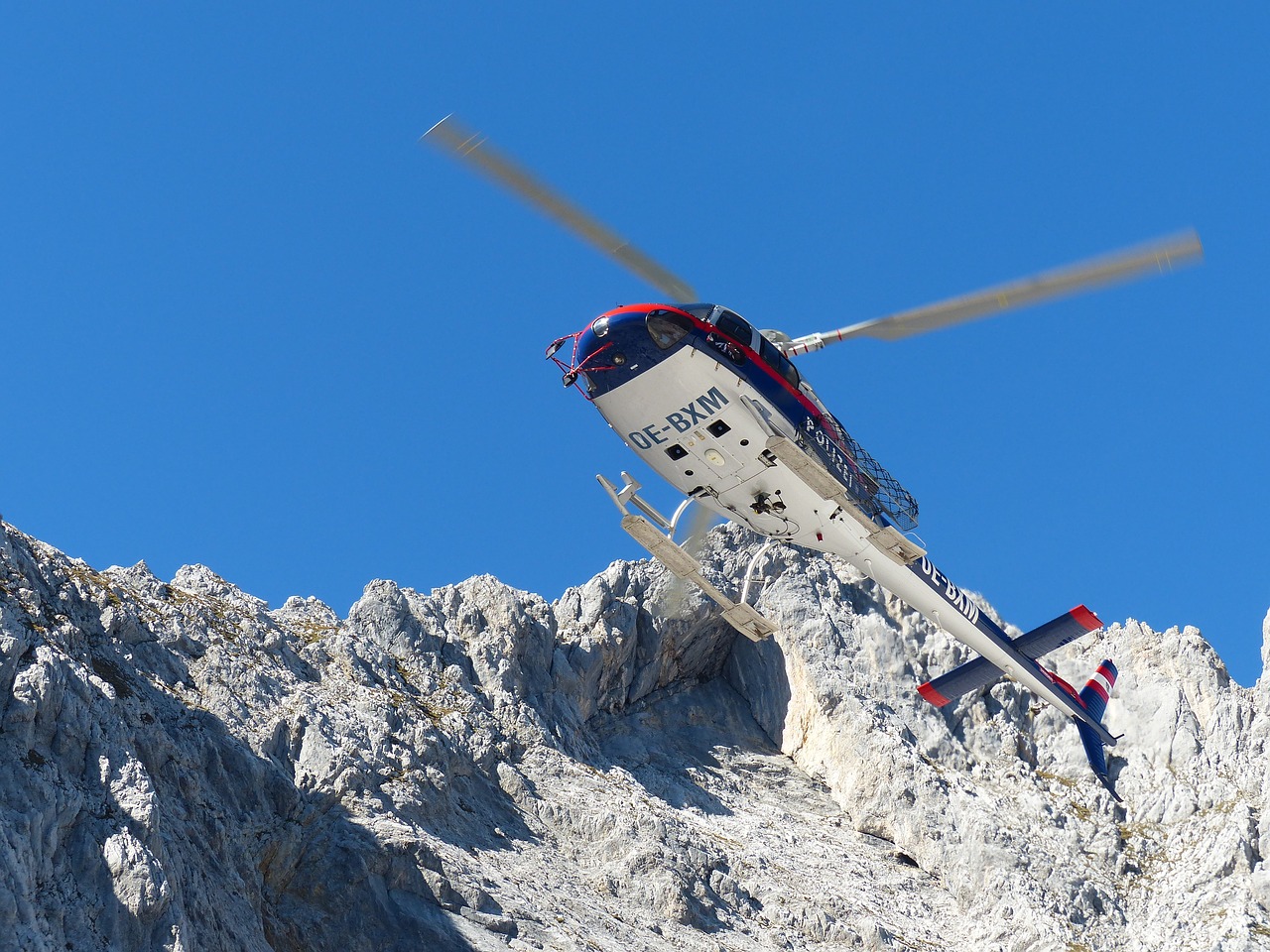helicopter police mountain rescue free photo