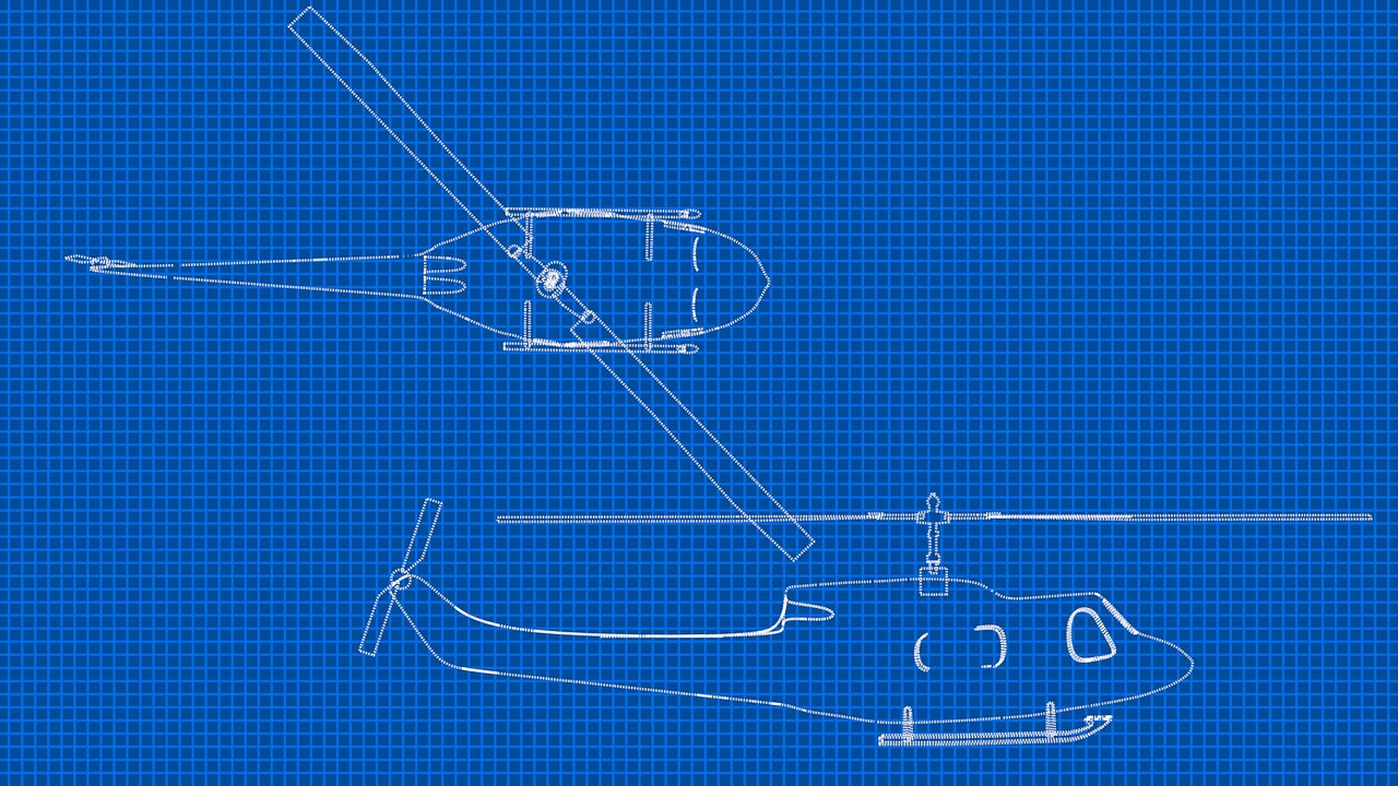 helicopter blueprint fly free photo