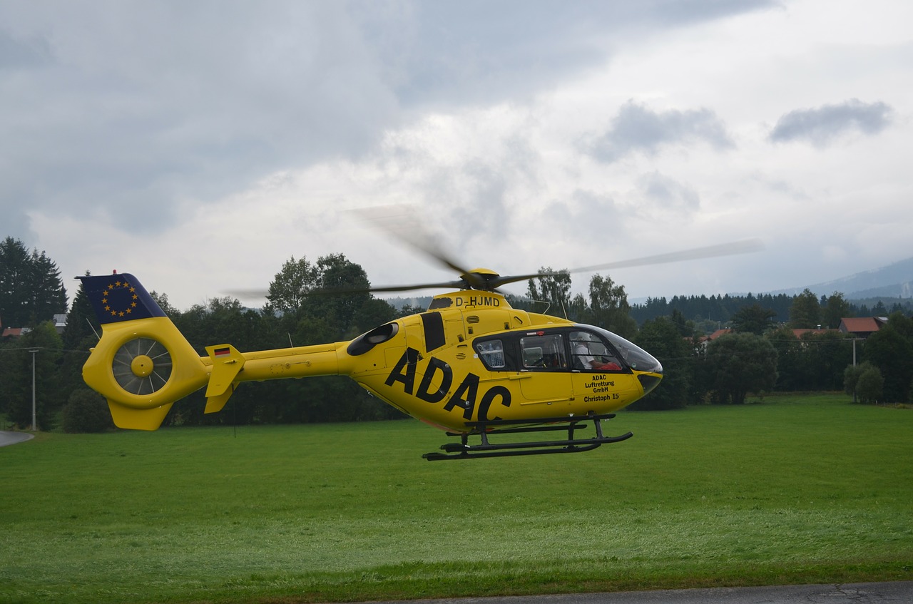 helicopter adac air rescue free photo